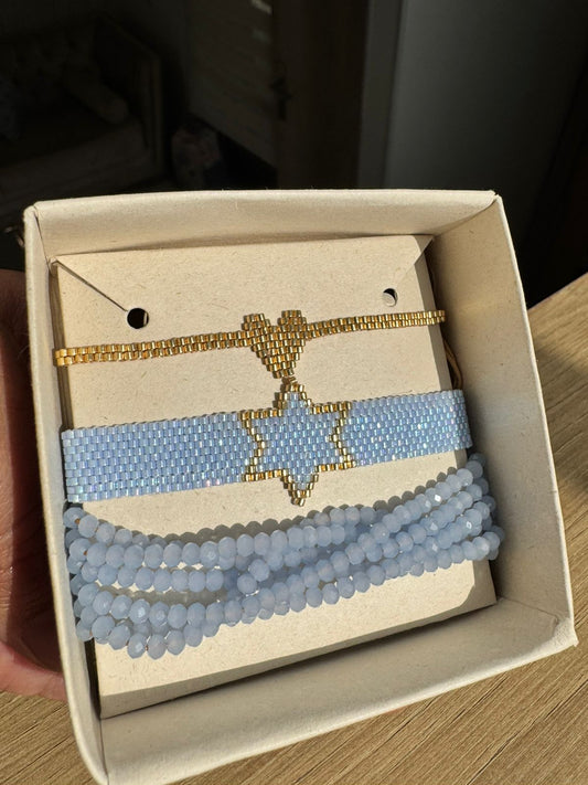 Baby blue - Set | Miyuki + Piedreria